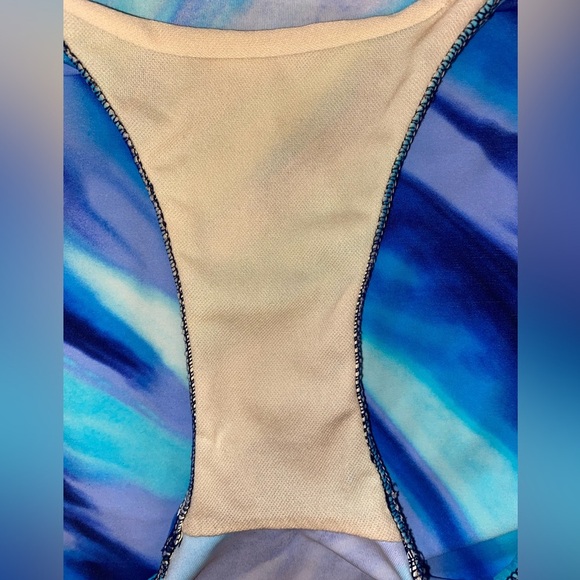 Trimshaper Swimsuit Tummy Control, Ruched F. Panel, Adj. Straps Blu/Pur SZ 12 - Picture 10 of 11